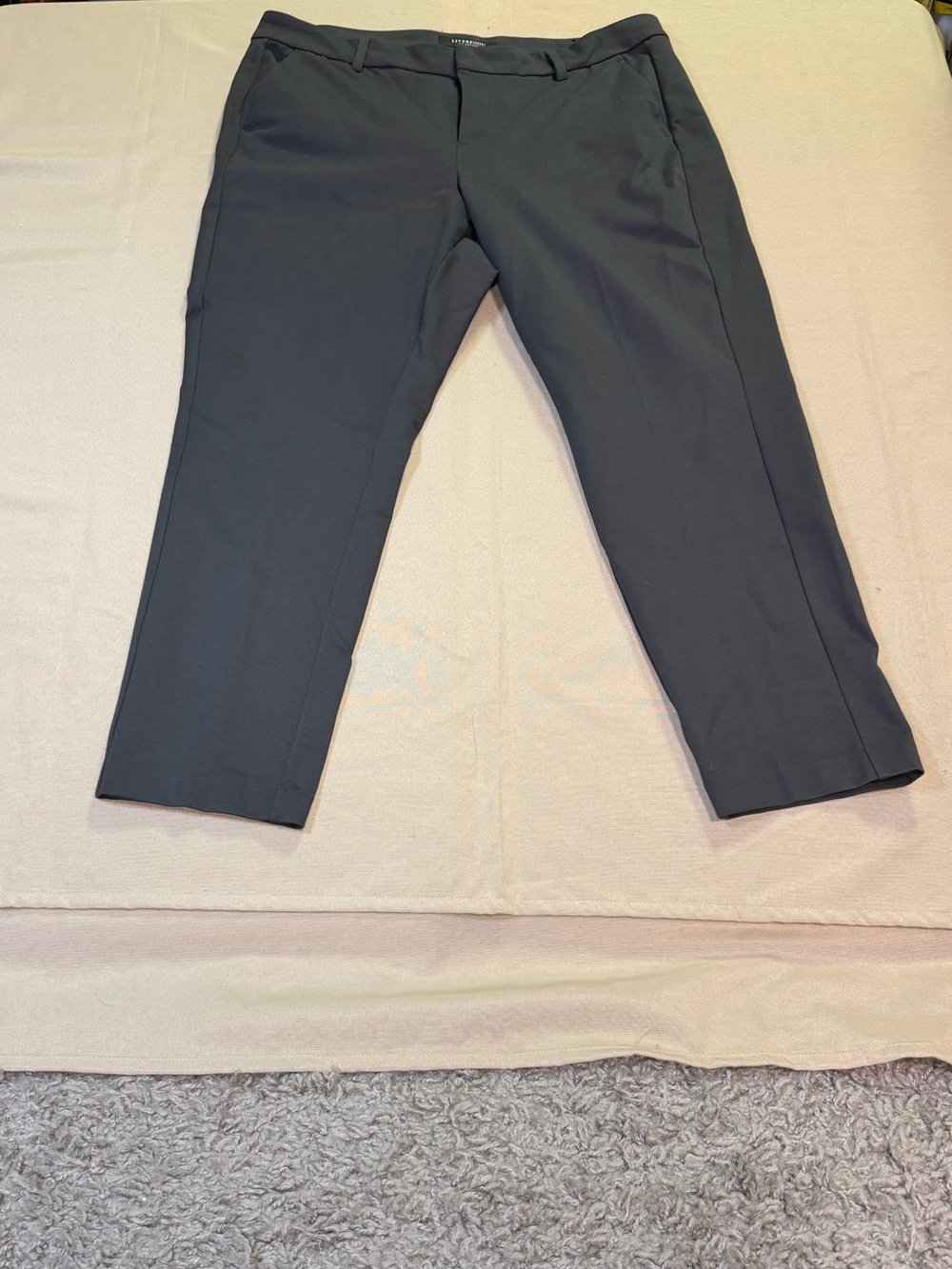 Liverpool Women's Straight-Leg Trousers in Charcoal Gray